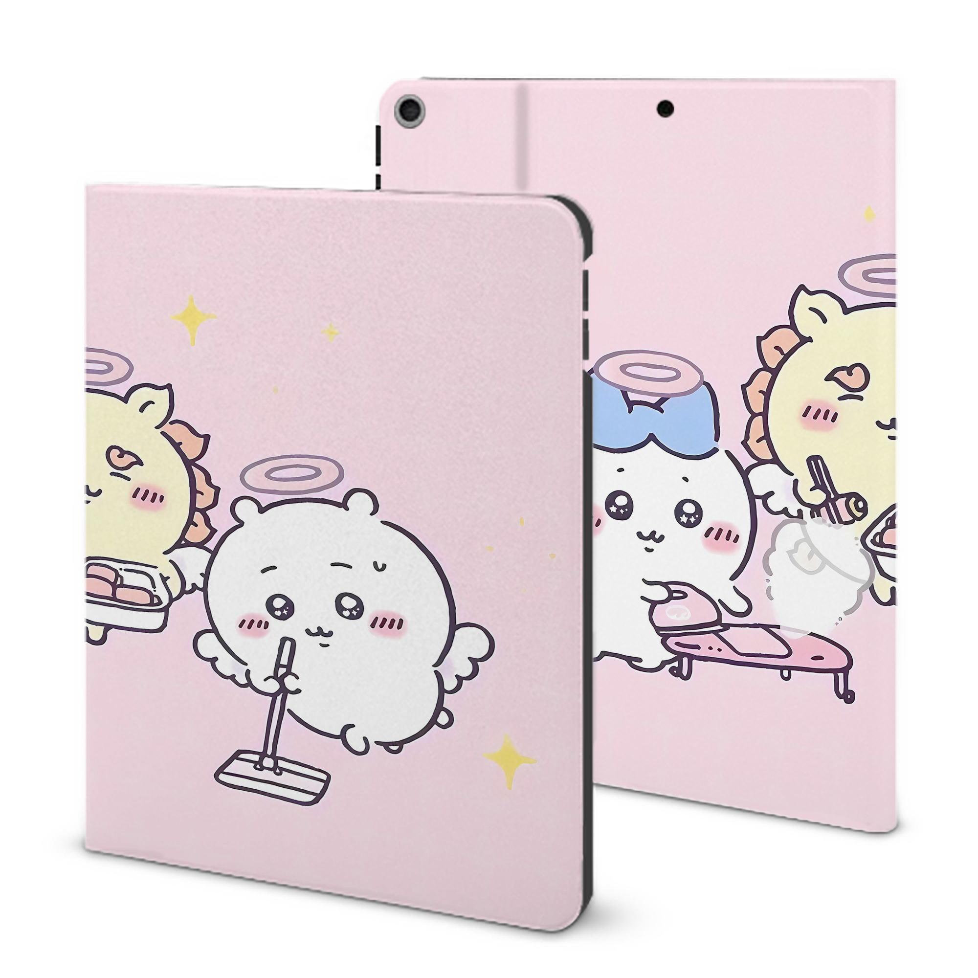 （画像用） ちいかわ Chii-kawa IPad ケース ブック型 PUレザー TPU 耐衝撃 軽量 薄型 ペン収納なし 全面保護 IPad 各モデル対応